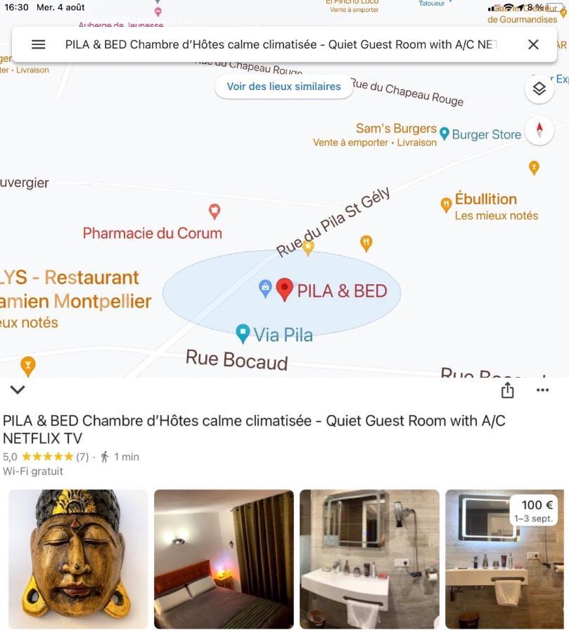 Pila & Bed Montpellier Centre Corum Comedie - Chambre Calme Climatisee - Quiet Air-Conditioned Room Ngoại thất bức ảnh